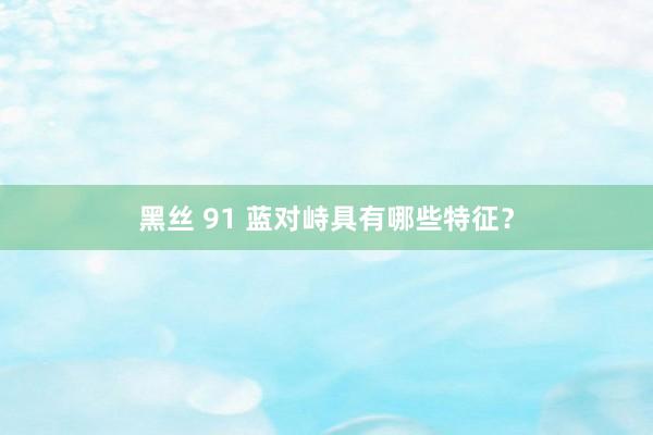 黑丝 91 蓝对峙具有哪些特征？