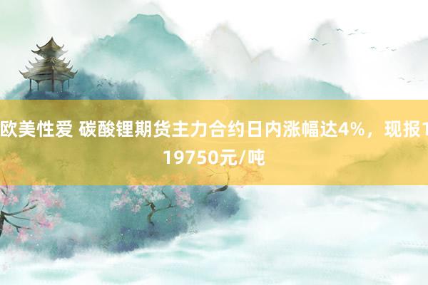 欧美性爱 碳酸锂期货主力合约日内涨幅达4%，现报119750元/吨