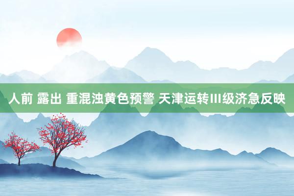 人前 露出 重混浊黄色预警 天津运转Ⅲ级济急反映